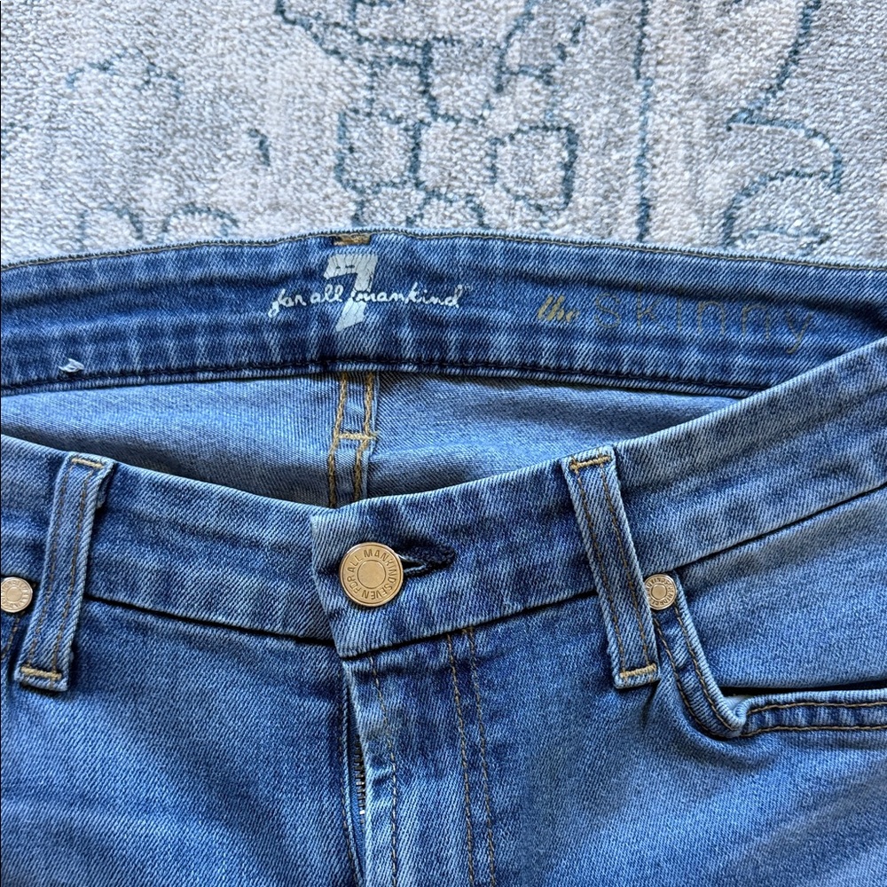 7 For All Mankind Light Blue High-Rise Jeans